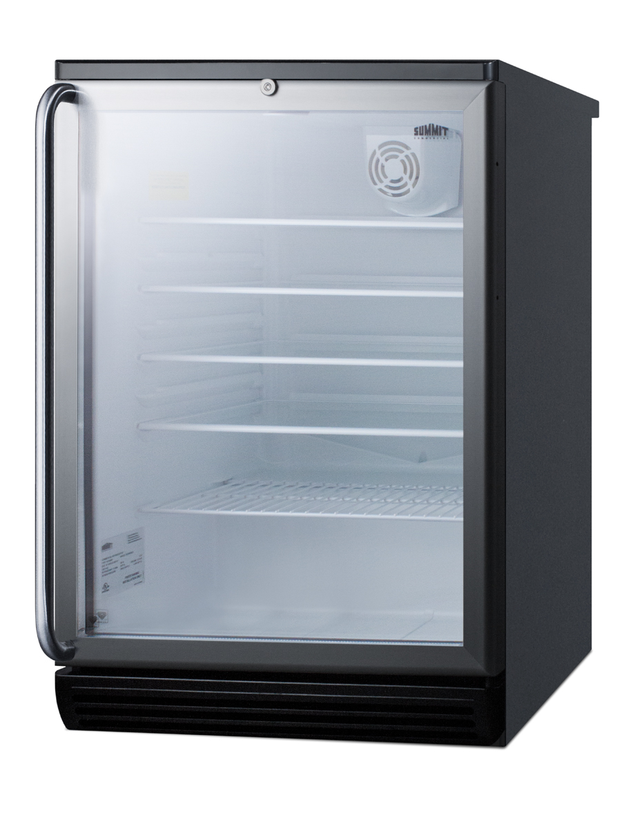 Commercially listed 5.5 cu.ft. counter height beverage center in a 24